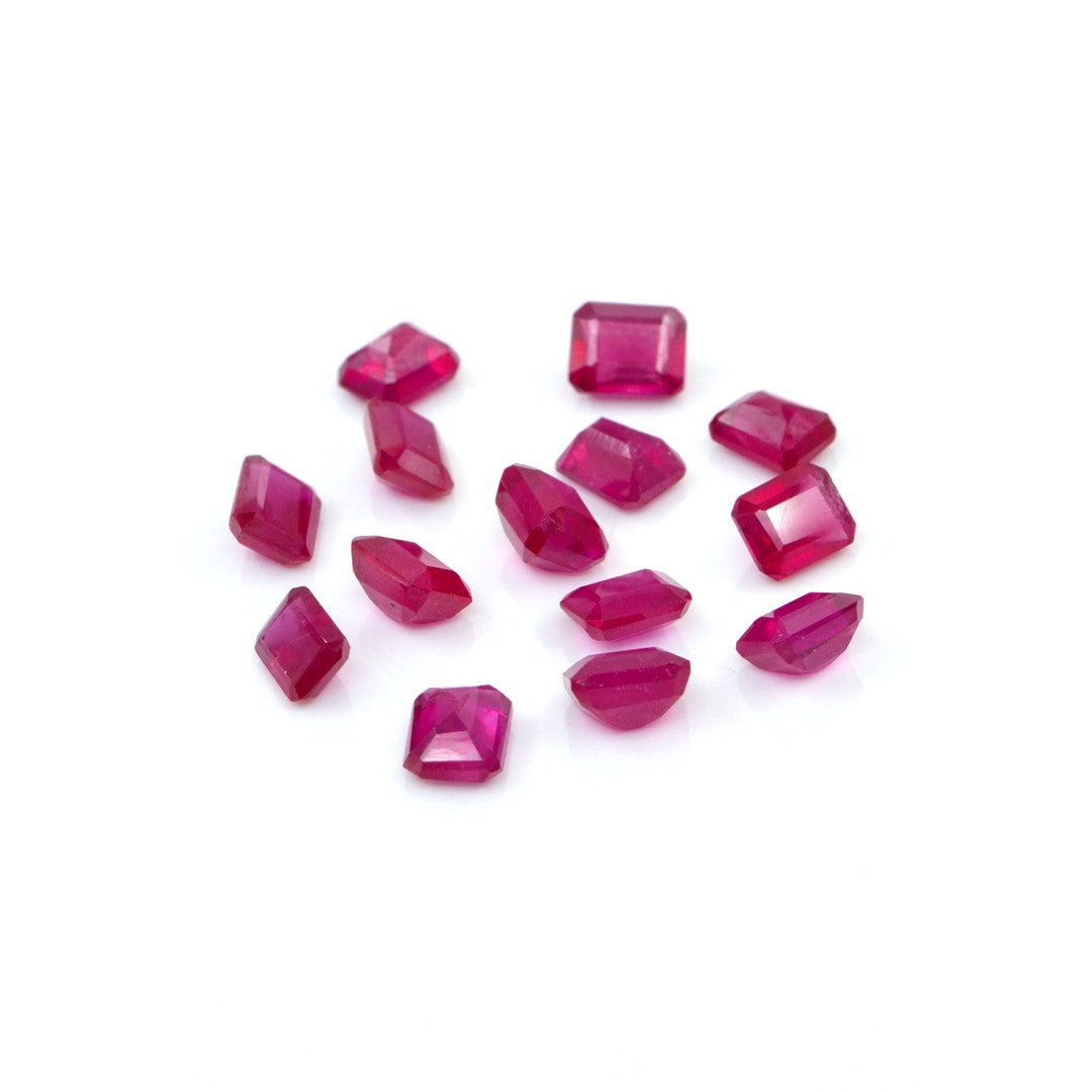Natural Bangkok Ruby Calibrated Octagons | 3x4mm & 4x5mm