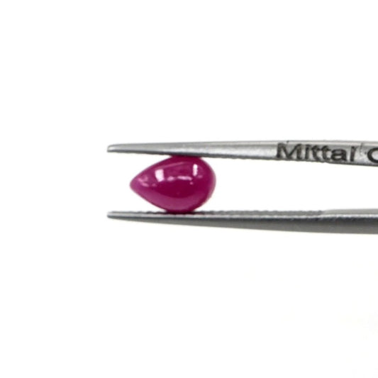 Natural Bangkok Ruby Calibrated Cabochon Pears | 5x8mm & 6x9mm