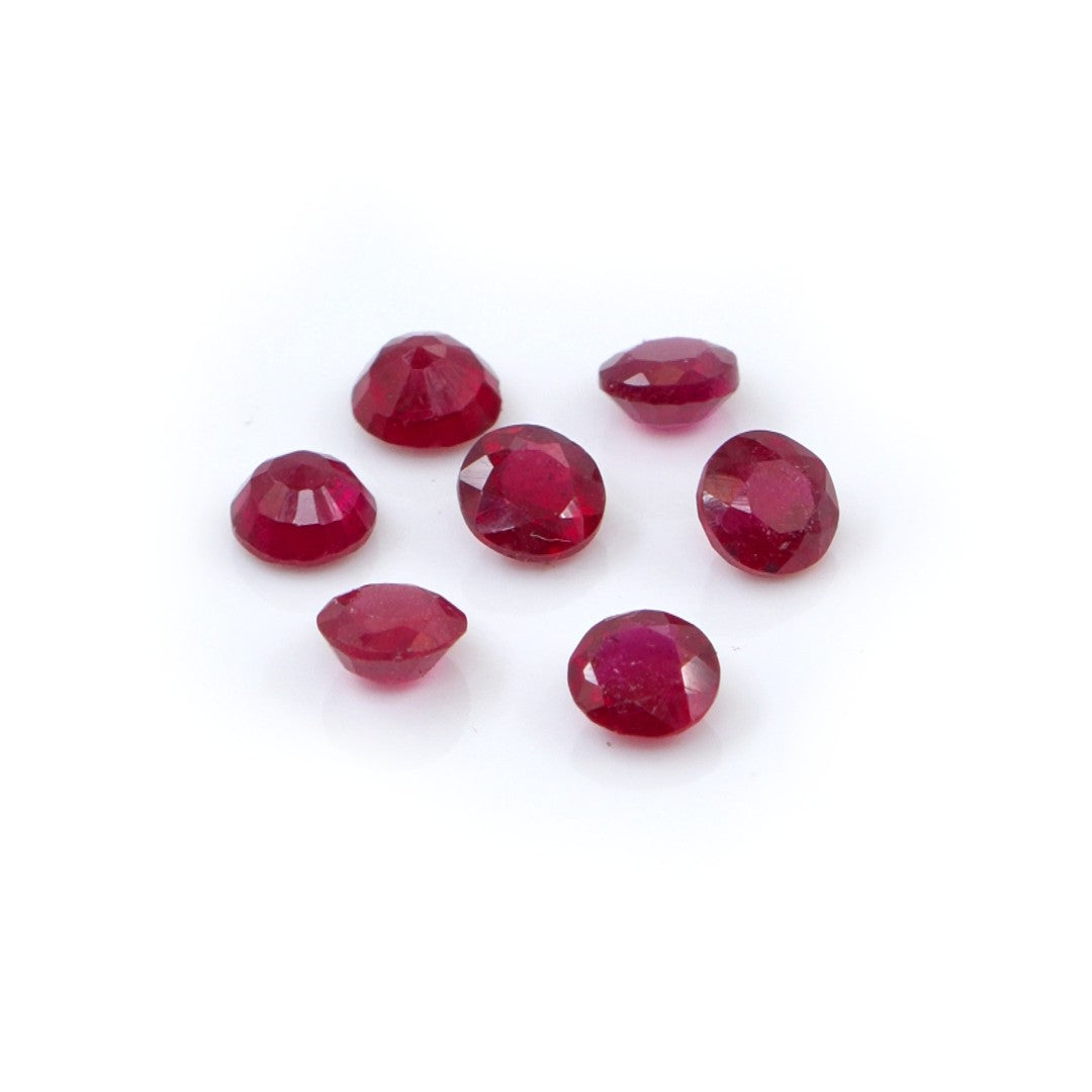Natural Bangkok Ruby Calibrated Rounds | 3mm & 4mm