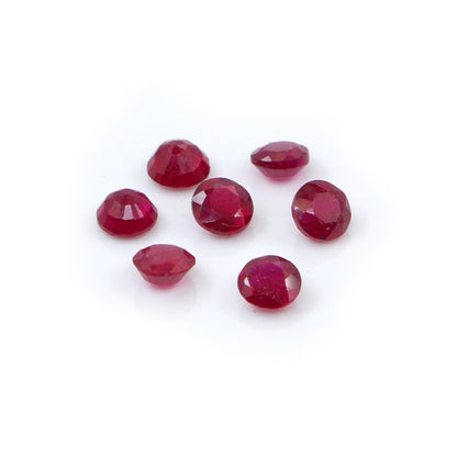 Natural Bangkok Ruby Calibrated Rounds | 3mm & 4mm