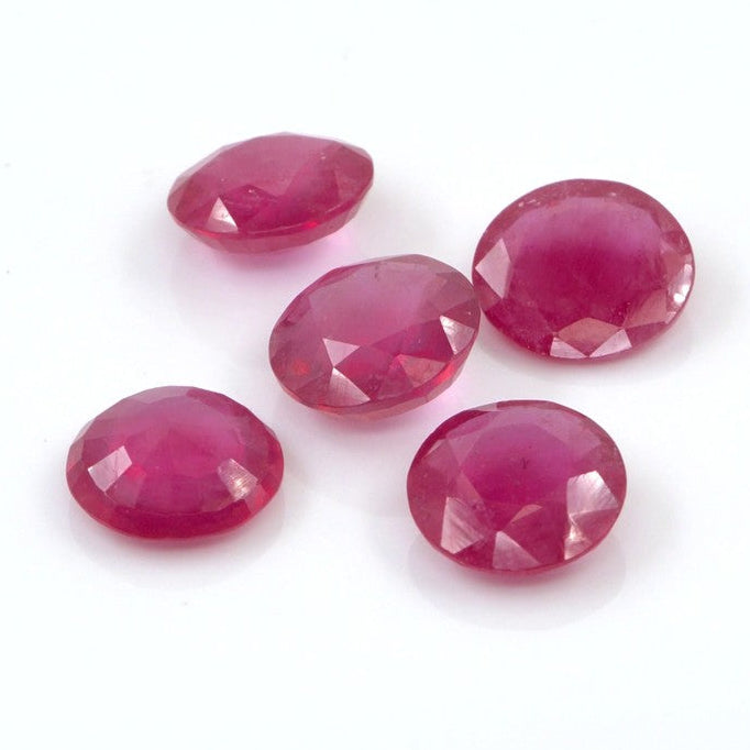 Natural Bangkok Ruby Calibrated Rounds | 9mm & 10mm