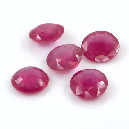 Natural Bangkok Ruby Calibrated Rounds | 9mm & 10mm