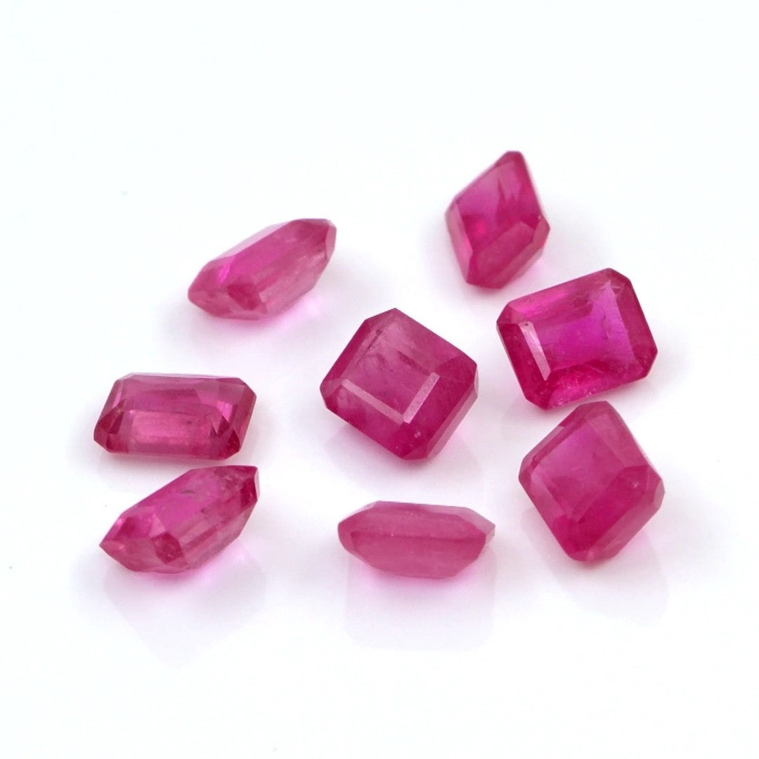 Natural Bangkok Ruby Calibrated Octagons | 3x4mm & 4x5mm