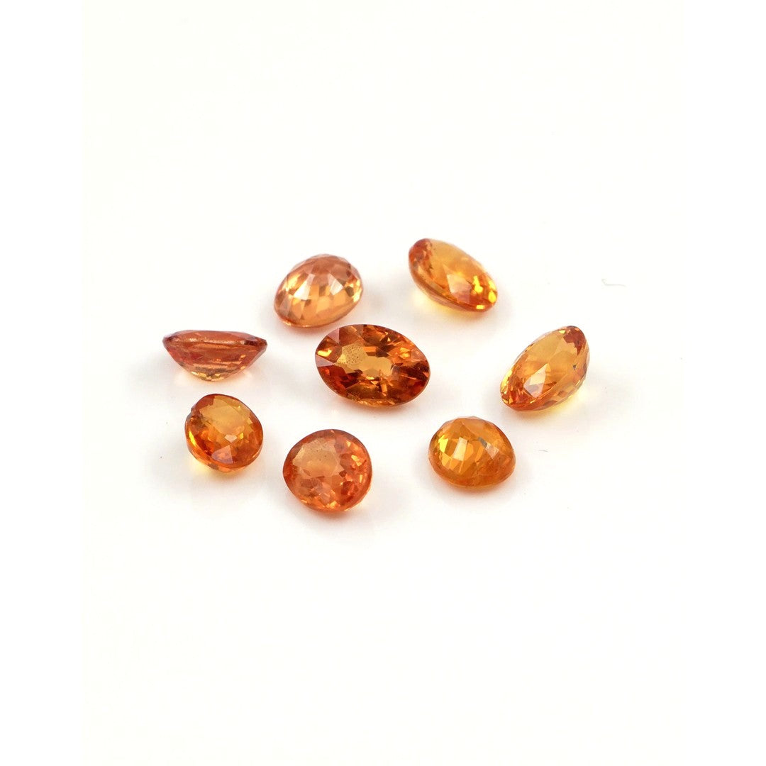 Natural Untreated Bangkok Orange Sapphire Calibrated Ovals | 3x4mm & 4x5mm