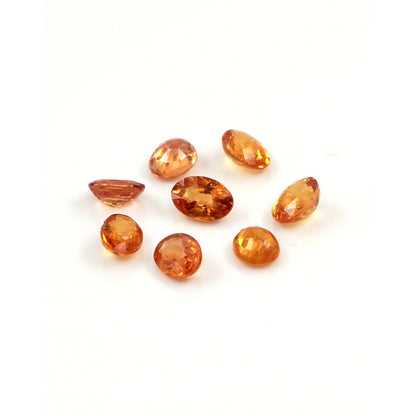 Natural Untreated Bangkok Orange Sapphire Calibrated Ovals | 3x4mm & 4x5mm