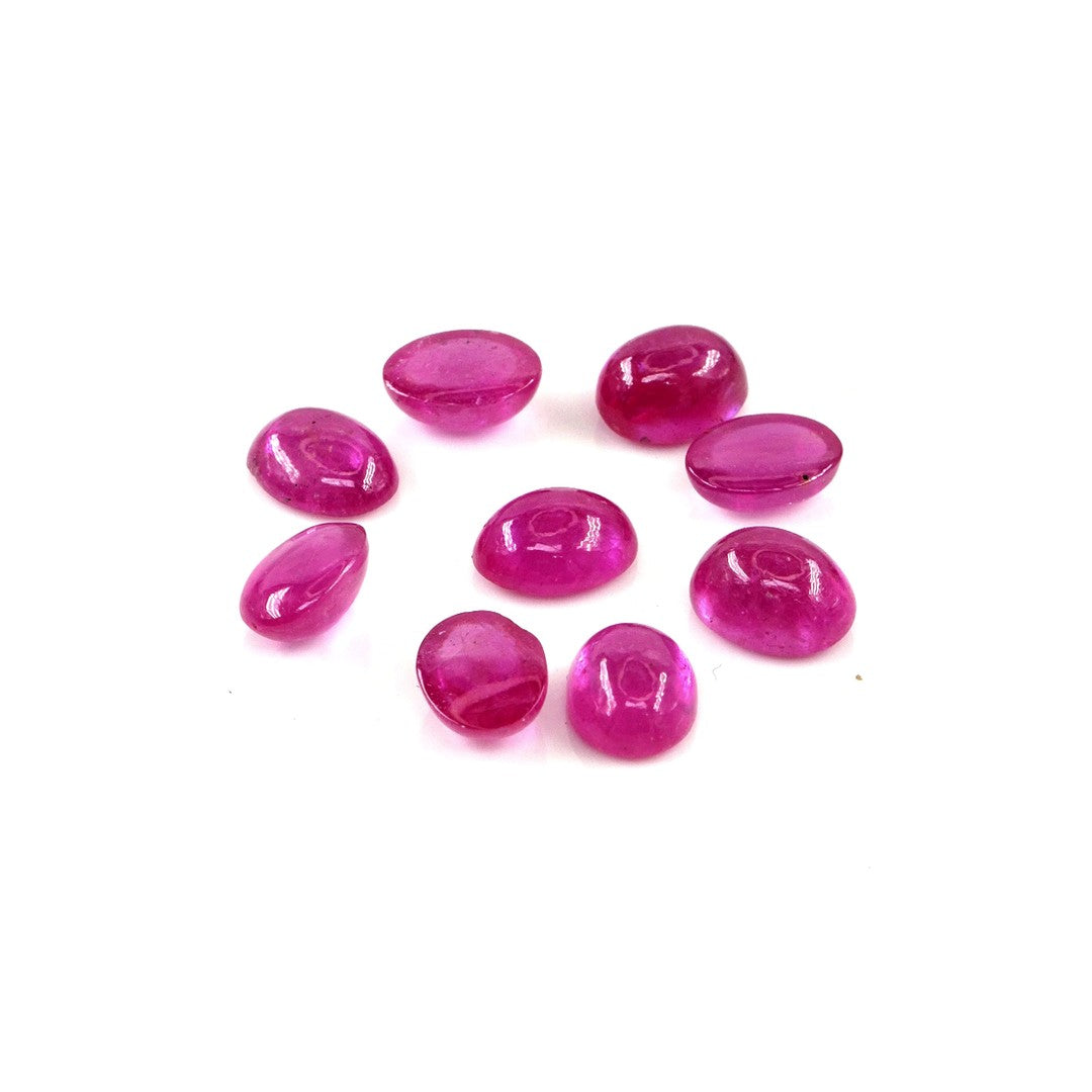 Natural Bangkok Ruby Calibrated Cabochon Ovals | 5x7mm & 6x8mm