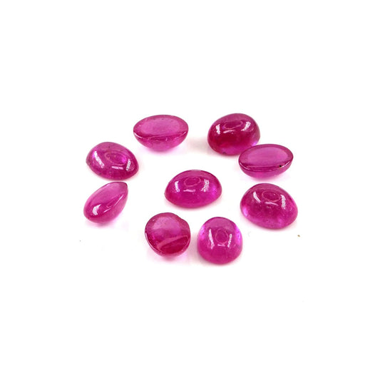 Natural Bangkok Ruby Calibrated Cabochon Ovals | 5x7mm & 6x8mm