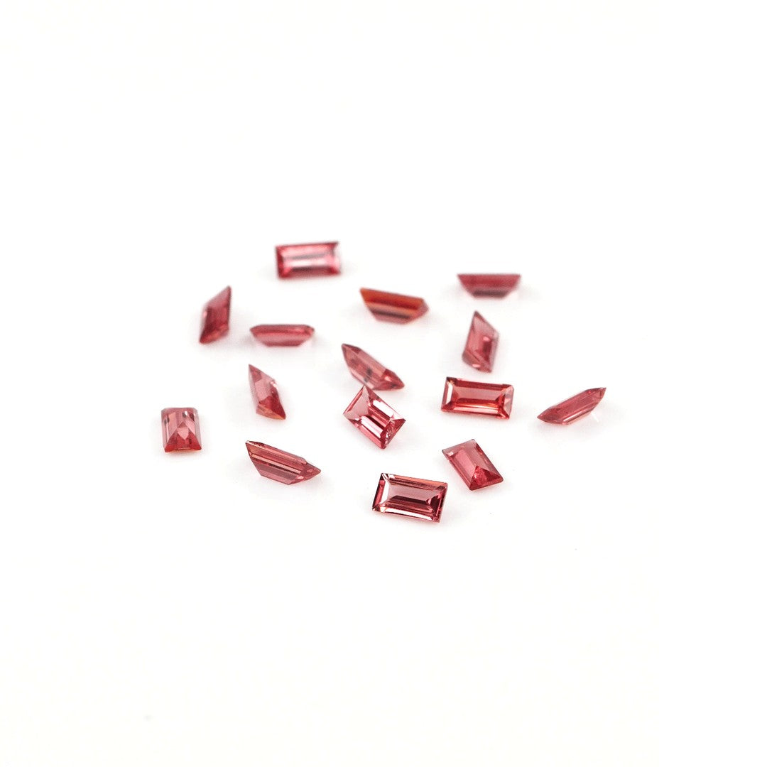 Natural Untreated Padparadscha Sapphire Calibrated Baguettes | 1.5x3mm