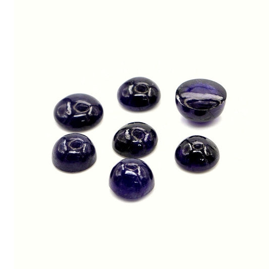 Natural Bangkok Blue Sapphire Calibrated Cabochon Rounds | 7mm & 8mm