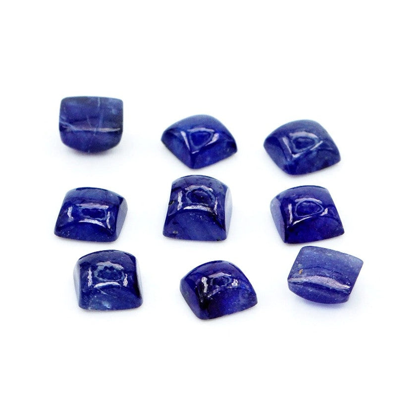 Natural Bangkok BS (H), Sq Calibrated Cabochon Squares | 5mm & 6mm
