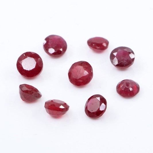 Natural Bangkok Ruby Calibrated Rounds | 3mm & 4mm