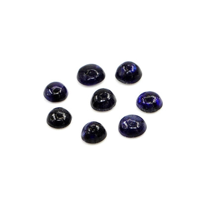 Natural Bangkok Blue Sapphire Calibrated Cabochon Rounds | 3mm & 3.5mm
