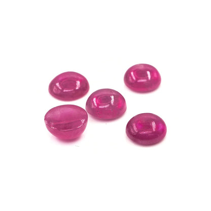Natural Bangkok Ruby Calibrated Cabochon Rounds | 9mm & 10mm