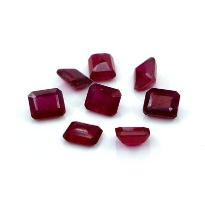 Natural Bangkok Ruby Calibrated Octagons | 6x7mm & 7x8mm