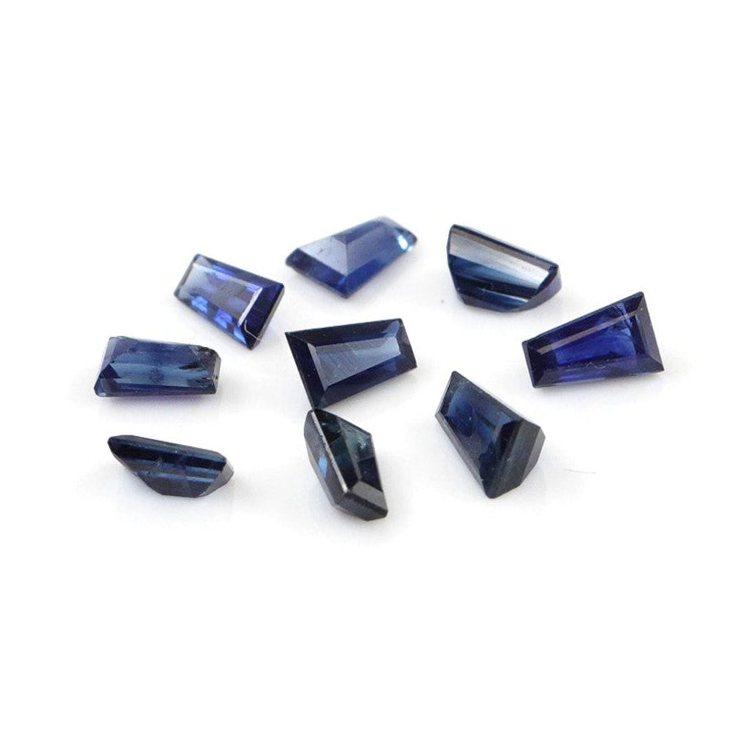 Natural Untreated Bangkok Blue Sapphire Calibrated Baguettes | 2x3x5mm