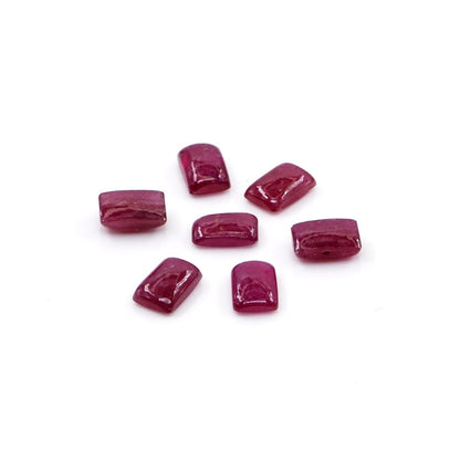 Natural Bangkok Ruby Calibrated Cabochon Long Cushions | 3x5mm & 4x6mm
