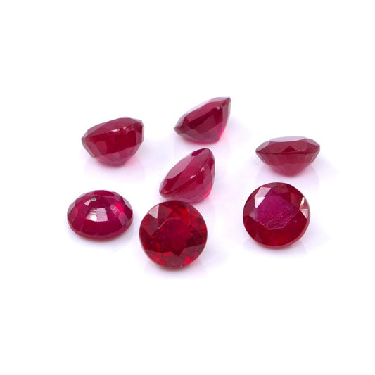 Natural Bangkok Ruby Calibrated Rounds | 6mm & 7mm