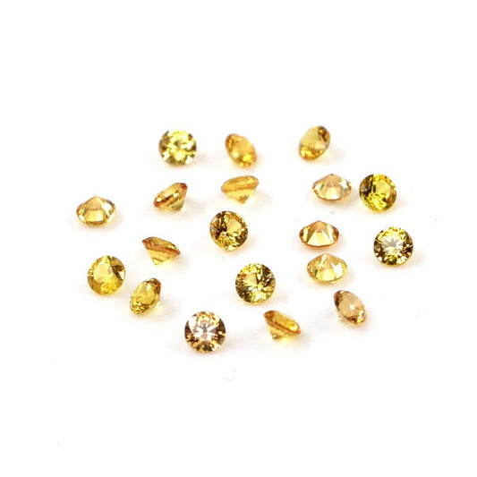 Natural Untreated Yellow Sapphire Calibrated Rounds | 2mm & 2.5mm