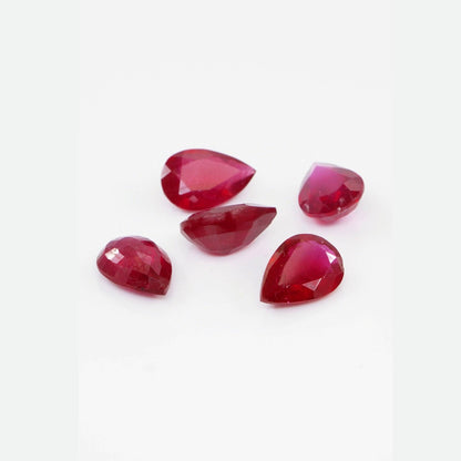 Natural Bangkok Ruby Calibrated Pears | 7x9mm & 8x10mm
