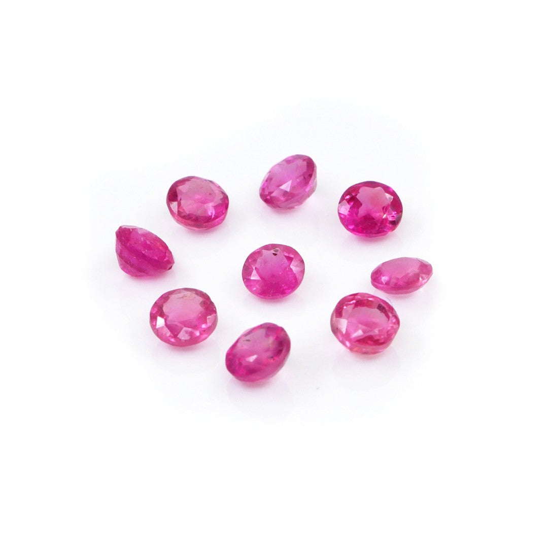 Natural Bangkok Ruby Calibrated Rounds | 3mm & 4mm