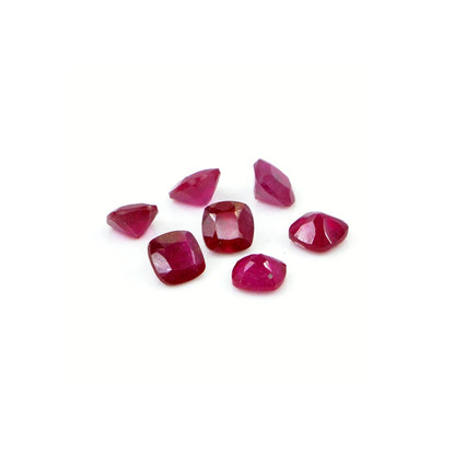 Natural Bangkok Ruby Calibrated Cushions | 4mm & 5mm