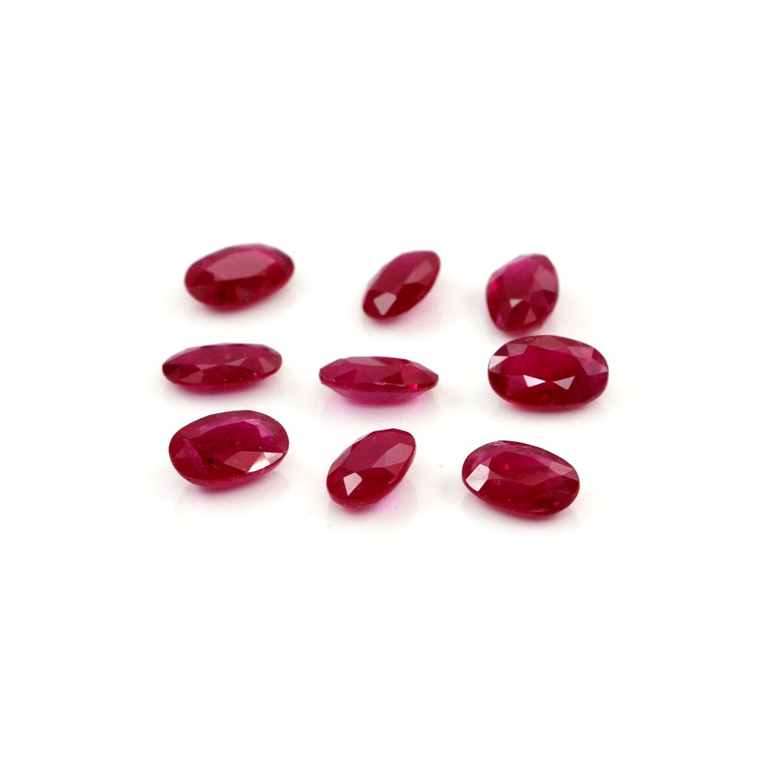 Natural Untreated Mozambique Ruby Calibrated Ovals | 3x5mm & 4x6mm