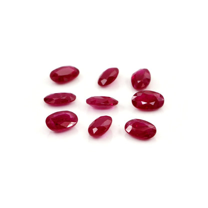 Natural Untreated Mozambique Ruby Calibrated Ovals | 3x5mm & 4x6mm