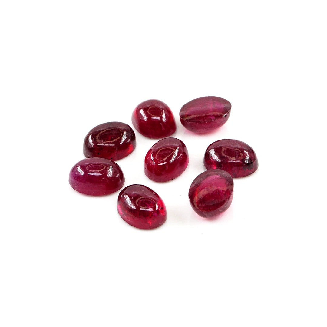 Natural Bangkok Ruby Calibrated Cabochon Ovals | 5x7mm & 6x8mm
