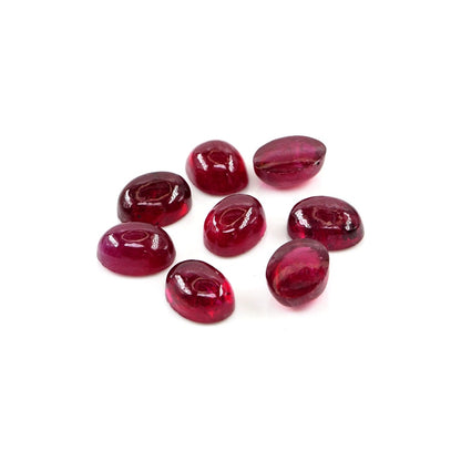 Natural Bangkok Ruby Calibrated Cabochon Ovals | 5x7mm & 6x8mm