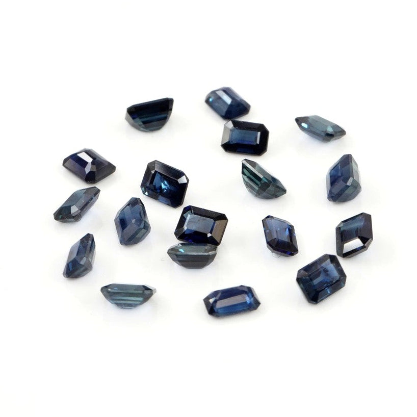Natural Untreated Blue Sapphire Calibrated Octagons | 3x4mm & 4x5mm