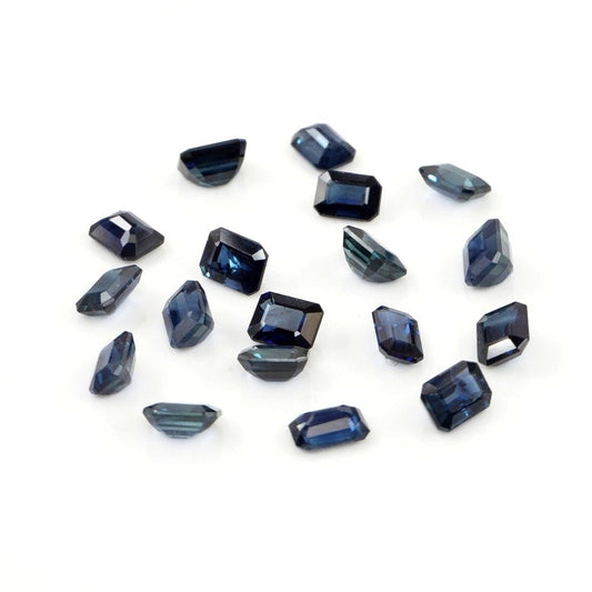 Natural Untreated Blue Sapphire Calibrated Octagons | 3x4mm & 4x5mm