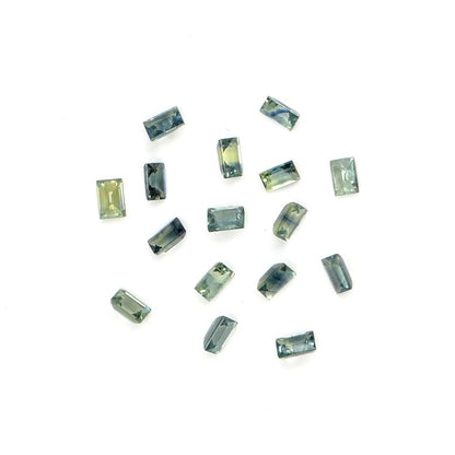 Natural Untreated Teal Sapphire Calibrated Baguettes | 2x3mm & 2.5x3.5mm