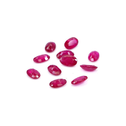 Natural Untreated Mozambique Ruby Calibrated Ovals | 3x5mm & 4x6mm