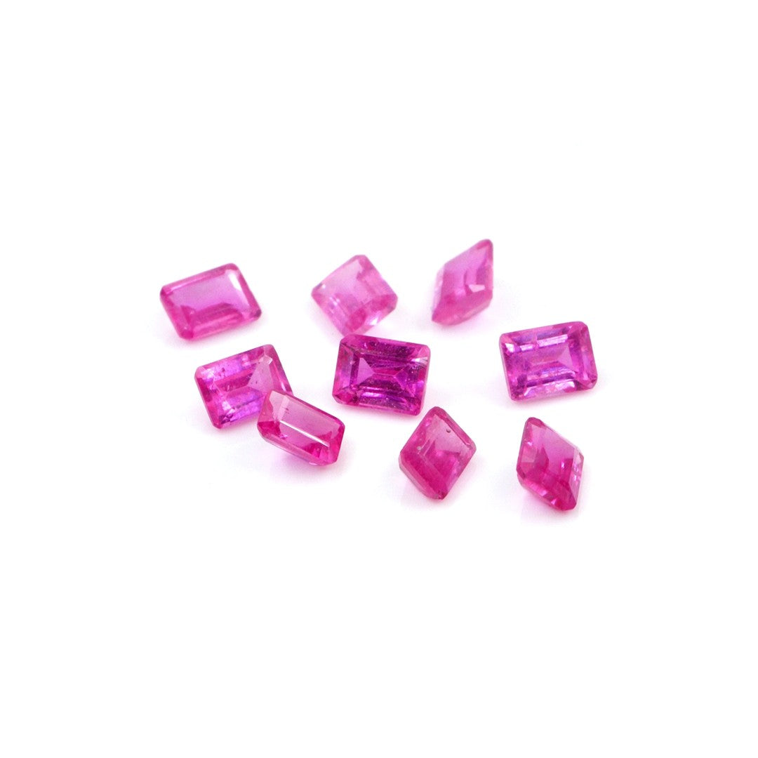 Natural Bangkok Ruby Calibrated Octagons | 3x4mm & 4x5mm
