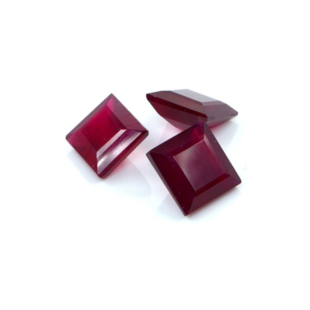 Natural Bangkok Ruby Calibrated Squares | 8mm & 9mm