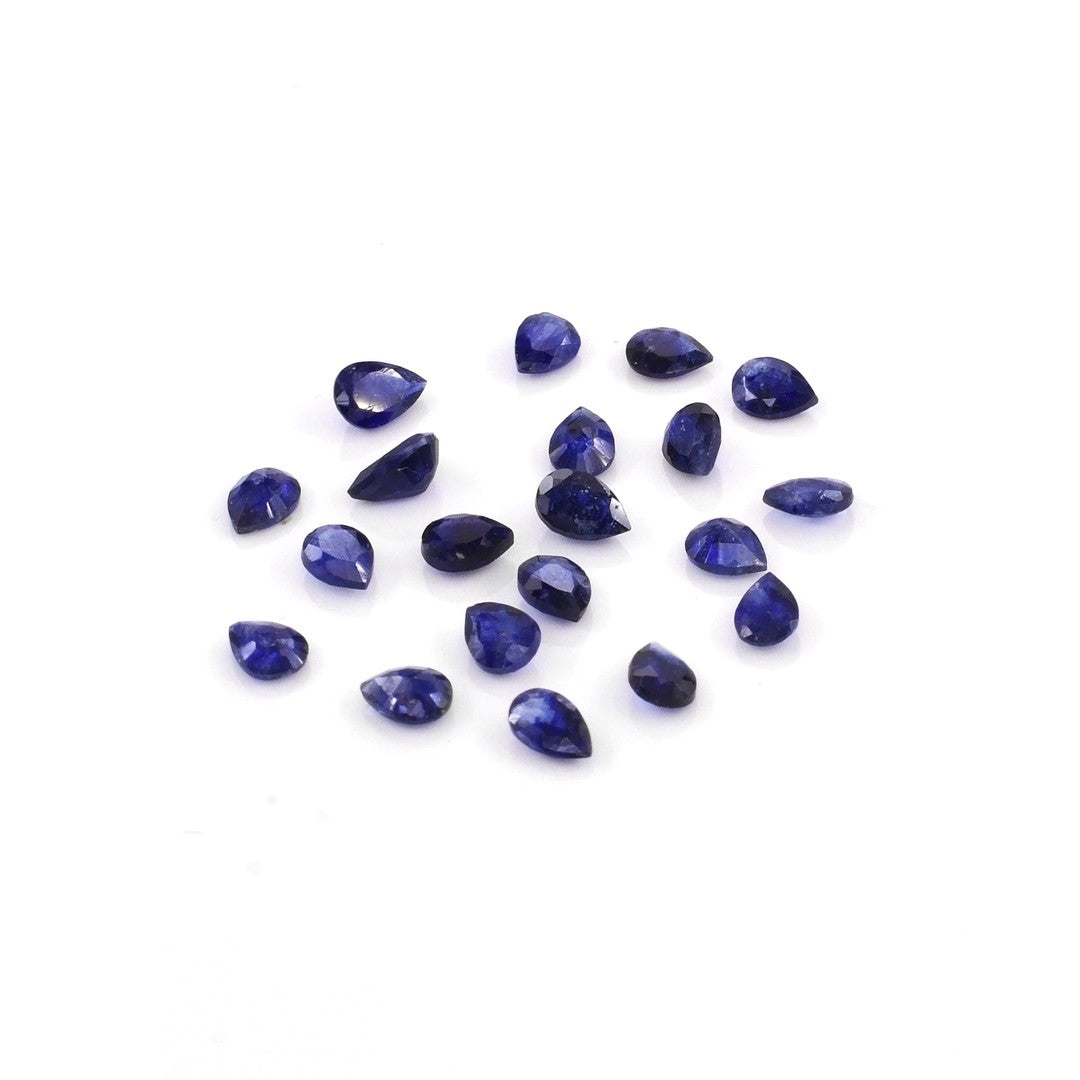 Natural Bangkok Blue Sapphire Calibrated Pears | 3x4mm & 4x5mm