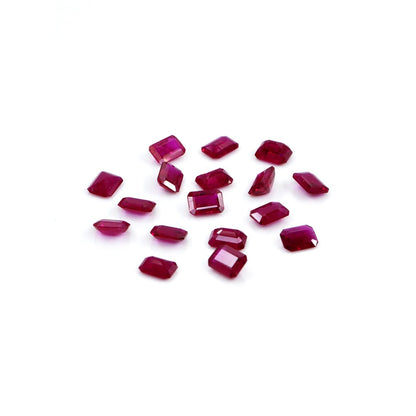 Natural Untreated Mozambique Ruby Calibrated Octagons | 3x4mm & 4x5mm