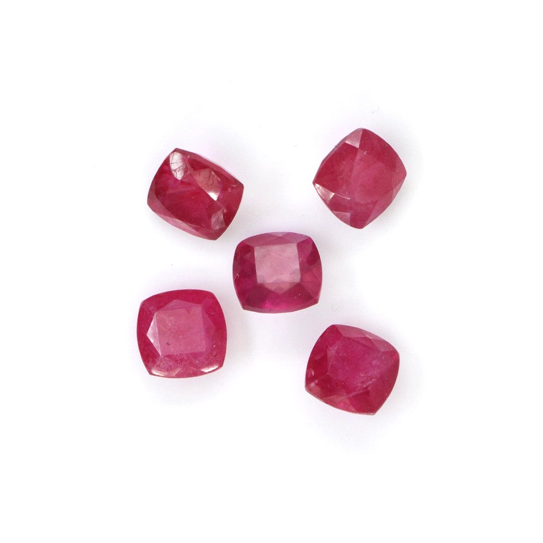Natural Bangkok Ruby Calibrated Cushions | 4mm & 5mm