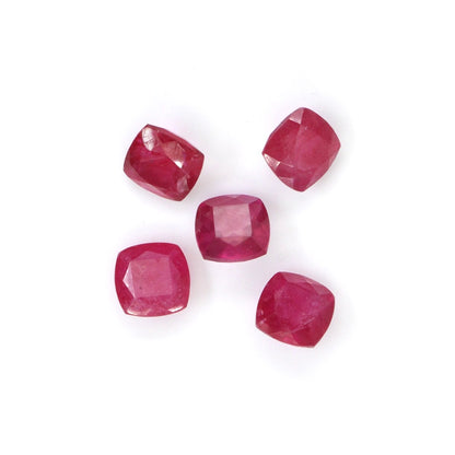 Natural Bangkok Ruby Calibrated Cushions | 4mm & 5mm