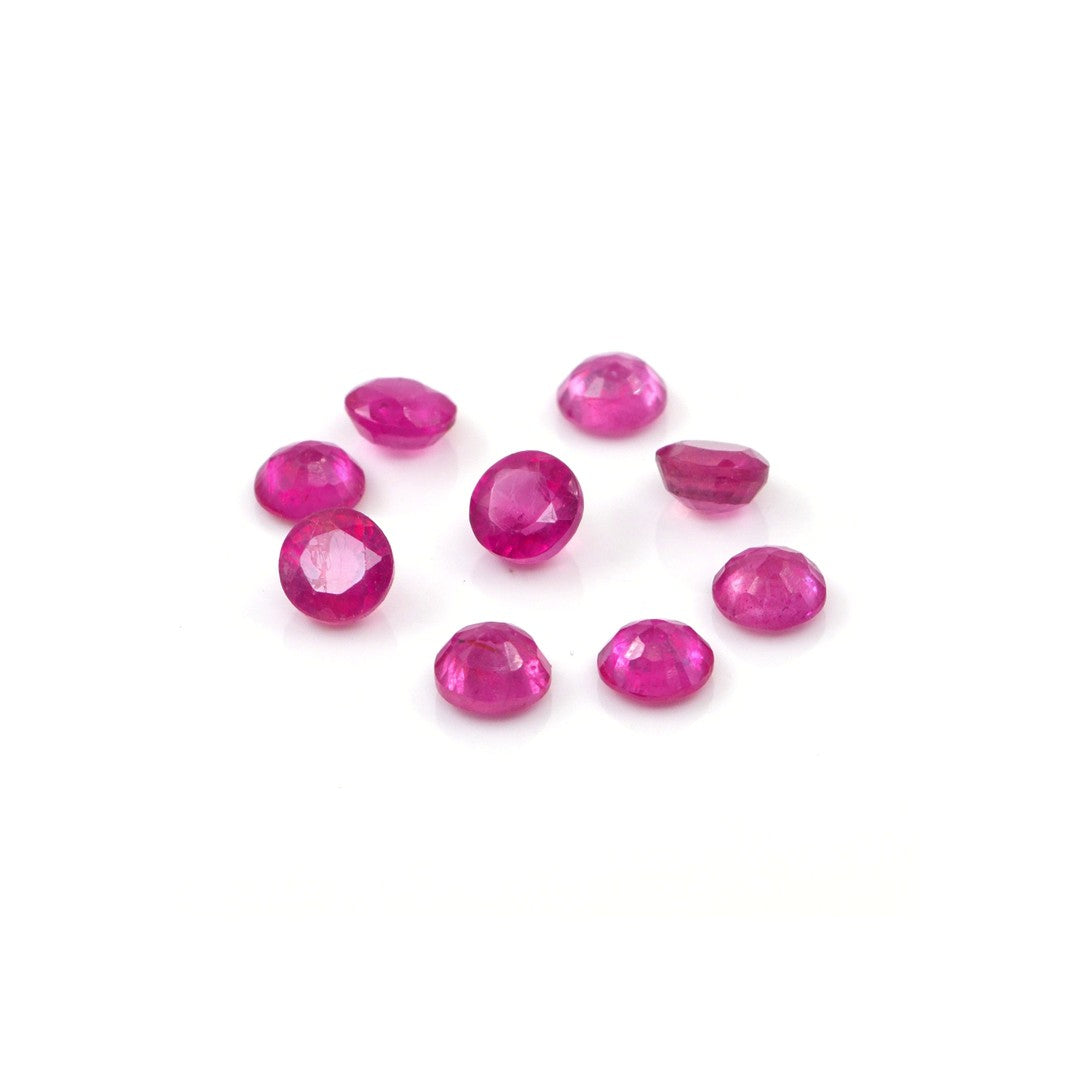 Natural Bangkok Ruby Calibrated Rounds | 5mm & 5.5mm