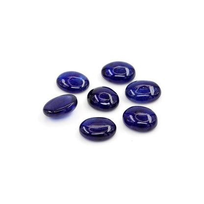 Natural Bangkok Blue Sapphire Calibrated Cabochon Ovals | 9x11mm & 10x12mm