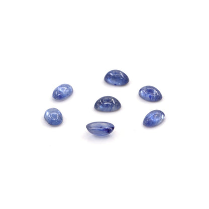 Natural Bangkok Blue Sapphire Calibrated Cabochon Ovals | 3x5mm & 4x6mm