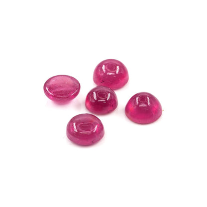 Natural Bangkok Ruby Calibrated Cabochon Rounds | 9mm & 10mm