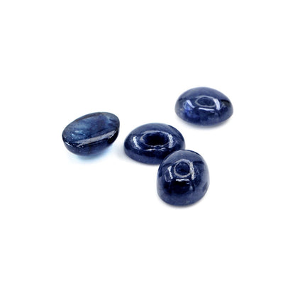 Natural Bangkok Blue Sapphire Calibrated Cabochon Ovals | 9x11mm & 10x12mm