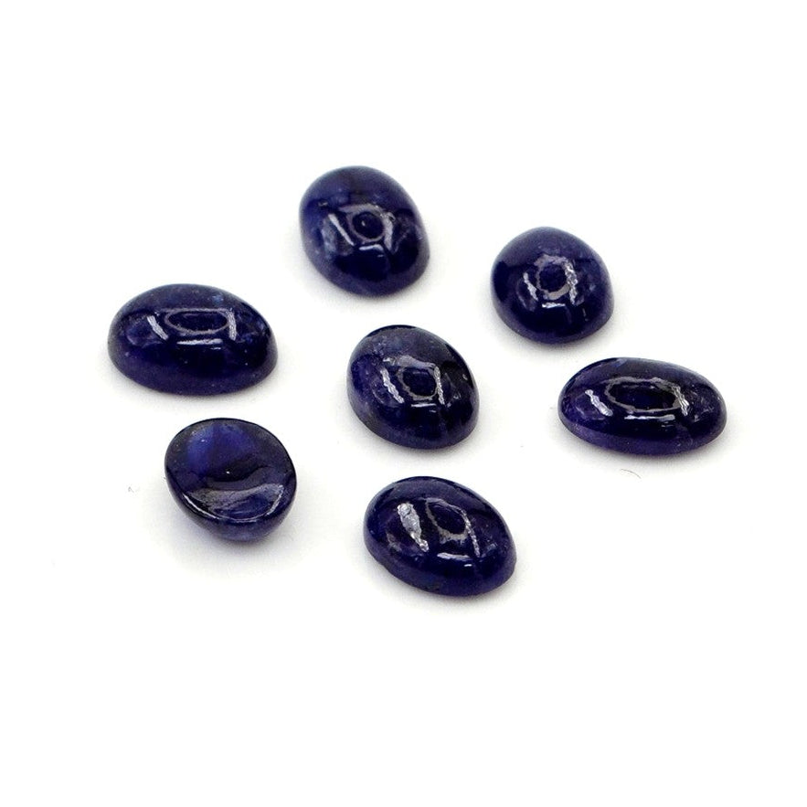 Natural Bangkok Blue Sapphire Calibrated Cabochon Ovals | 5x7mm & 6x8mm