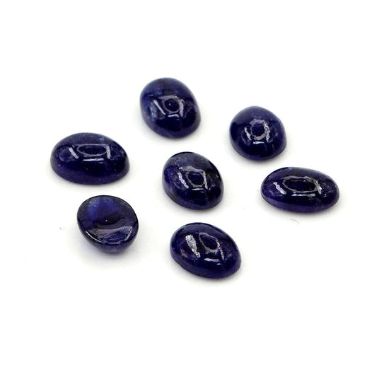 Natural Bangkok Blue Sapphire Calibrated Cabochon Ovals | 5x7mm & 6x8mm