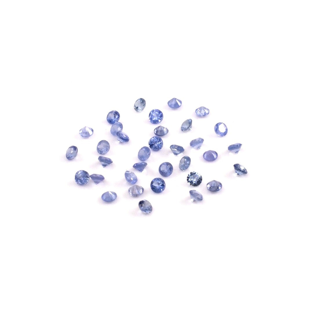 Natural Untreated Blue Sapphire Calibrated Rounds | 1mm & 1.25mm