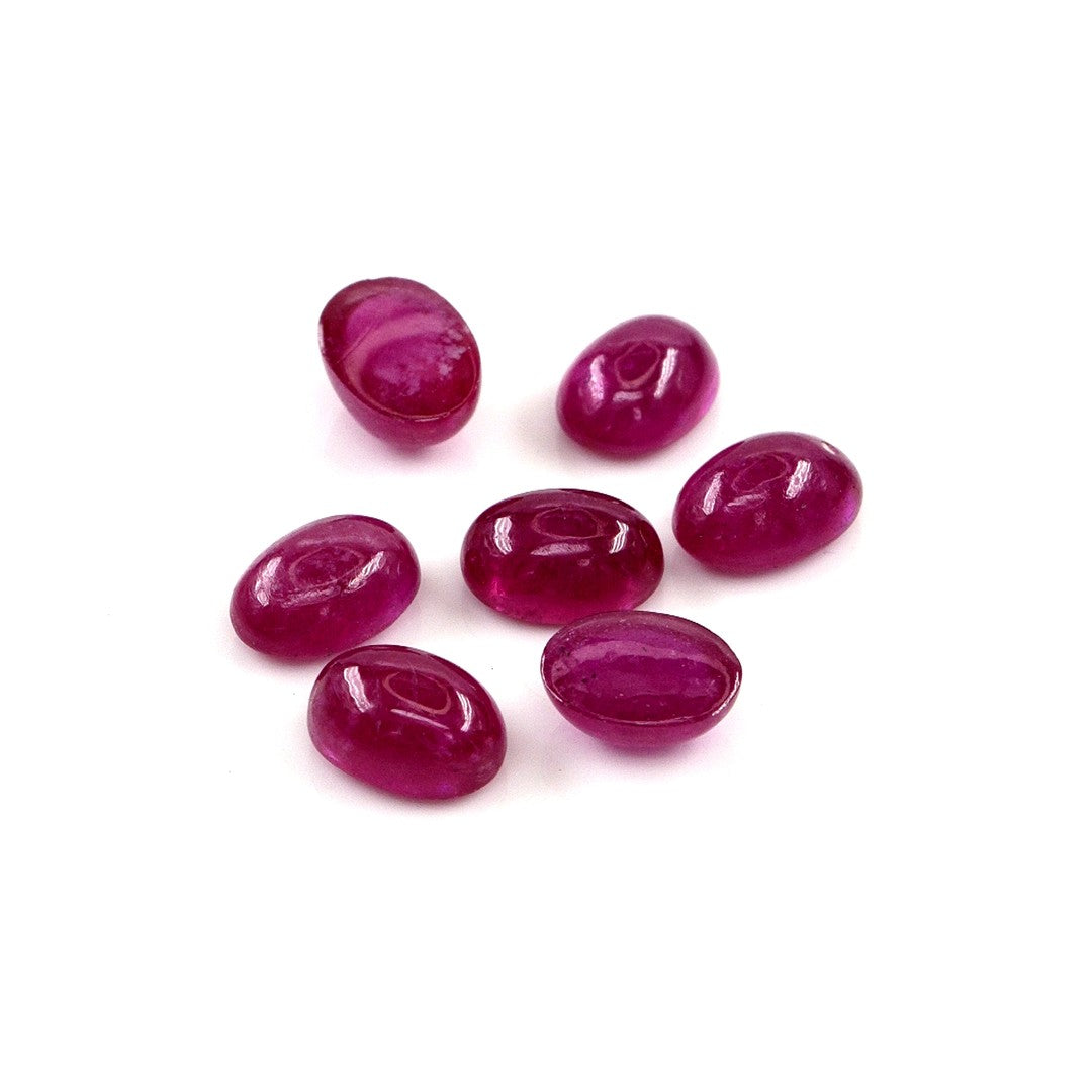 Natural Bangkok Ruby Calibrated Cabochon Ovals | 5x7mm & 6x8mm