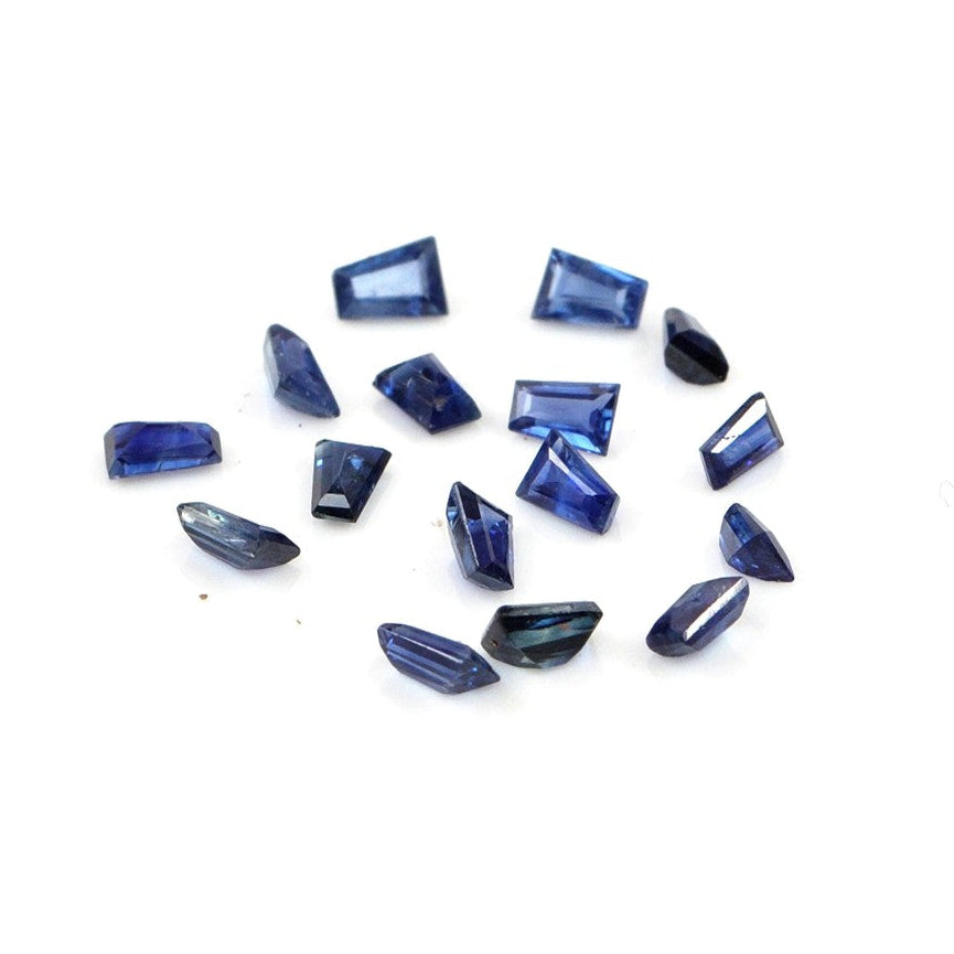 Natural Untreated Blue Sapphire Calibrated Tapper Baguettes | 1.5x2x4mm & 2x3x4mm