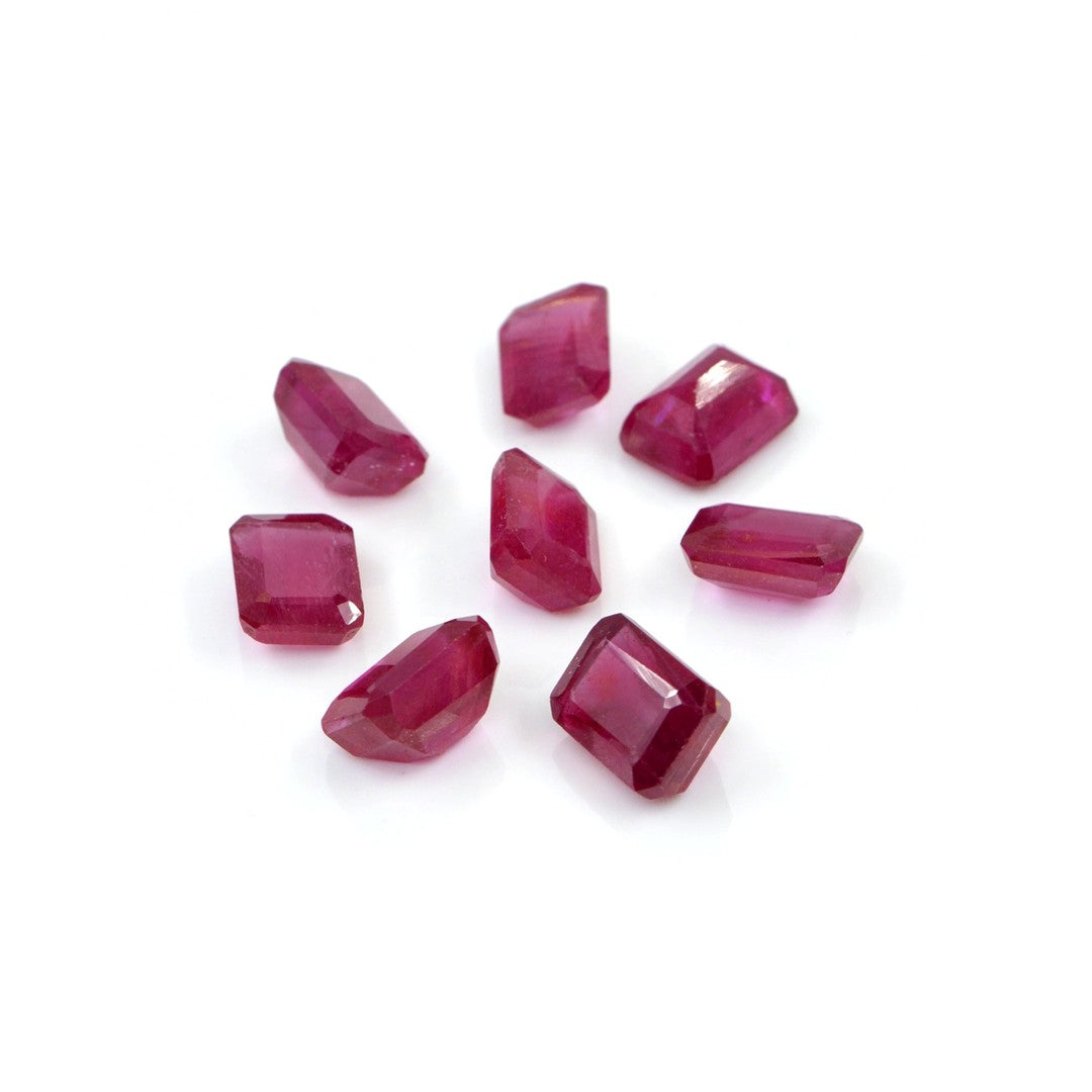 Natural Bangkok Ruby Calibrated Octagons | 6x8mm & 7x9mm